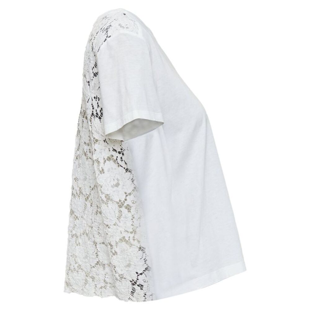 Valentino Lace Back Sheer Hi Low Tshirt